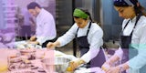 A busy restaurant kitchen.